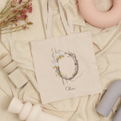 Eleganter Orchids Floral Monogram O Individuelle N Tragetasche