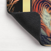 Eleganter orientalischer Tiger und Bambus elegant Mousepad (Ecke)