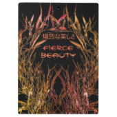 Eleganter orientalischer Tigerbambus, schwarzer Go Klemmbrett (Rückseite)