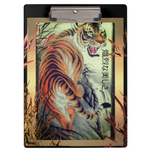 Eleganter orientalischer Tigerbambus, schwarzer Go Klemmbrett