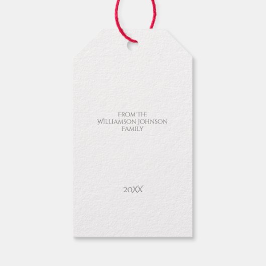 Eleganter Original Handrawn Weihnachtskranz Geschenkanhänger (Rückseite)