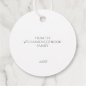 Eleganter Original Weihnachtskranz Geschenkanhänger (Rückseite)