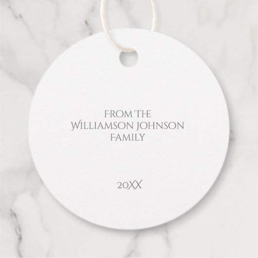 Eleganter Original Weihnachtskranz Geschenkanhänger (Rückseite)