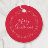 Eleganter Original Weihnachtskranz Geschenkanhänger (Vorderseite)