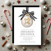 Eleganter Ornament-Austausch Weihnachten Einladung