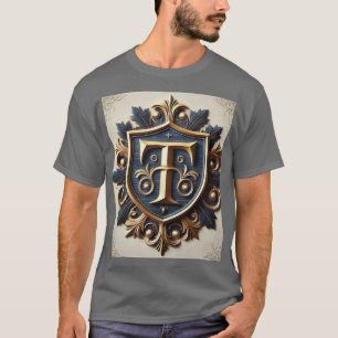 Eleganter ornamentaler heraldischer Schild T-Shirt