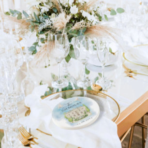 Eleganter Ort Blume taucht Hochzeit Luxus Getränkeuntersetzer