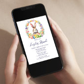 Eleganter Osterbrunch Blumenstrauß Einladung