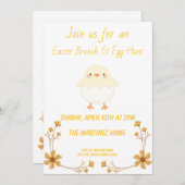 Eleganter Osterbrunch & Ei-Hunt Einladung (Vorne/Hinten)