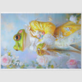 Eleganter Osterfrosch in gelber Farbe Seidenpapier (Vorderseite)