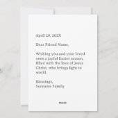 Eleganter Ostergruß Feiertagskarte (Rückseite)