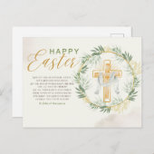 Eleganter Ostergruß Feiertagspostkarte (Vorne/Hinten)