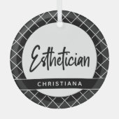 Eleganter Östhetiker Beautician Personalisiert Ornament Aus Glas (Vorderseite)