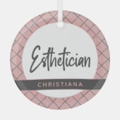 Eleganter Östhetiker Beautician Personalisiert Ornament Aus Glas (Vorderseite)
