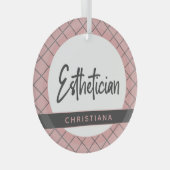 Eleganter Östhetiker Beautician Personalisiert Ornament Aus Glas (Vorderseite Rechts)