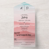 Eleganter Outdoor-Berg Einladung zur Hochzeit (Innen Boden)