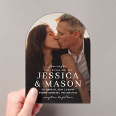 Eleganter Overlay Moderne Akryllische Hochzeitsein Acryleinladungen (Insitu (Handheld))