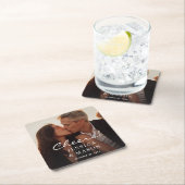 Eleganter Overlay Moderne Hochzeitssänger Unterset Rechteckiger Pappuntersetzer (Vor Ort)