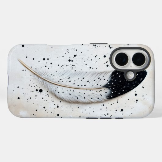 Eleganter Owl Feather Phone Case (Rückseite (Horizontal))