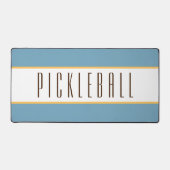 Eleganter Ozean Blau weiße Streifen PICKLEBALL Tex Schreibtischunterlage (Vorderseite)