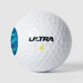 Eleganter Ozean Blue 100 und wunderbarer Geburtsta Golfball (Logo)