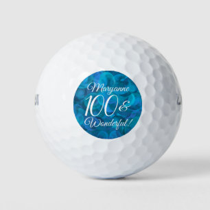 Eleganter Ozean Blue 100 und wunderbarer Geburtsta Golfball