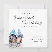 Eleganter Ozean Seashell JEDE Überraschung Geburts Einladung (Vorderseite)