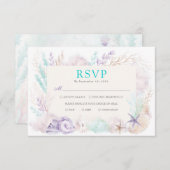 Eleganter Ozean unter dem Strand Hochzeit UAWG Begleitkarte (Vorne/Hinten)