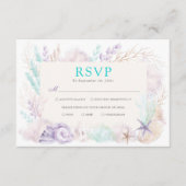 Eleganter Ozean unter dem Strand Hochzeit UAWG Begleitkarte (Vorderseite)