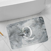 Eleganter Ozean | Watercolor Whale Monogram Badematte