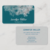 Eleganter Ozeanblau Visitenkarte (Vorne/Hinten)