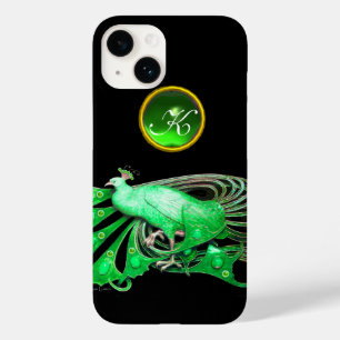 ELEGANTER PAKOCK IN GRÜN, EMERALD MONOGRAMM Case-Mate iPhone HÜLLE