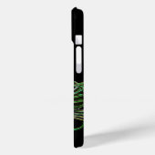ELEGANTER PAKOCK IN GRÜN, EMERALD MONOGRAMM Case-Mate iPhone HÜLLE (Rückseite / Links)