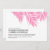 Eleganter Palm Tree Beach Hochzeit Einladungen (Vorne/Hinten)