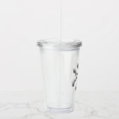 Eleganter Palm Tree Hochzeitspaare Jahrestag Acryltrinkbecher (Rechts)