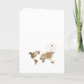 Eleganter Palm Trees Wedding Destination Passport Einladung (Rückseite)