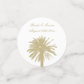 Eleganter Palmenblatttisch Konfetti (Klein Vorderseite)