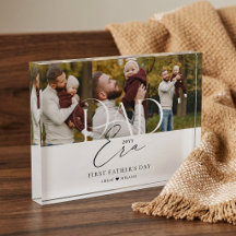 Eleganter Papa Era Fotocollage Erster Vatertag
