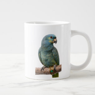 Eleganter Papagei mit Smaragdakzent Jumbo-Tasse