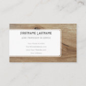 Eleganter Parkettboden aus weißem Holz Visitenkarte (Rückseite)