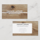 Eleganter Parkettboden aus weißem Holz Visitenkarte (Vorne/Hinten)