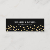 Eleganter Party Gratis Drink Gutschein | Black Gol Mini Visitenkarte (Rückseite)