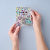 Eleganter Pastel Alcohol Ink Holographic Glitzer Flyer (Gruppe)