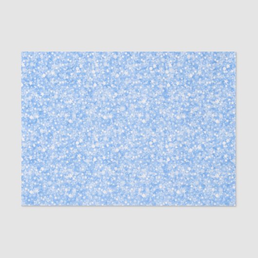 Eleganter Pastel Blue Glitzer und Glitzern Seidenpapier (Vorderseite)