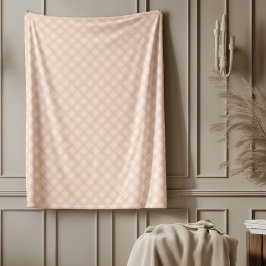 Eleganter Pastel Coral Kariert karierter Tartan Fleecedecke