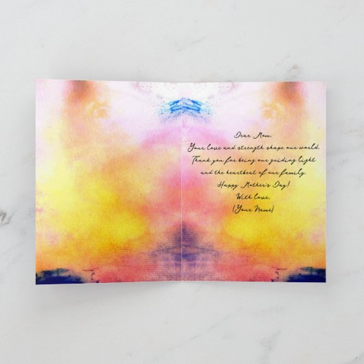 Eleganter Pastel Floral Muttertag Karte (Innenseite)