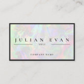 Eleganter Pastel Holographic Beauty Salon Visitenkarte (Vorderseite)