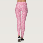 Eleganter Pastel Pink Glitzer Print Leggings (Rückseite)