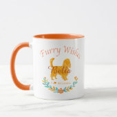 Eleganter Pastell-Orange Cavalier | Maßgeschneider Tasse (Links)