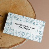 Eleganter pastellblauer Vintager Schmetterling Visitenkarte